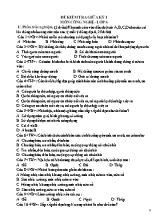 Đề kiểm tra giữa kỳ I Công nghệ Lớp 6